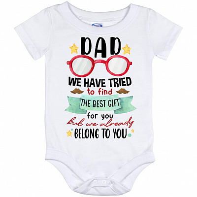 Dad Onesie, White, Baby Onesie - 12 Month