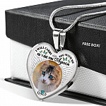 Personalized Custom Photo I Will Carry You With Me Wings Memorial Pet Dog Cat Heart Necklace - Bangle