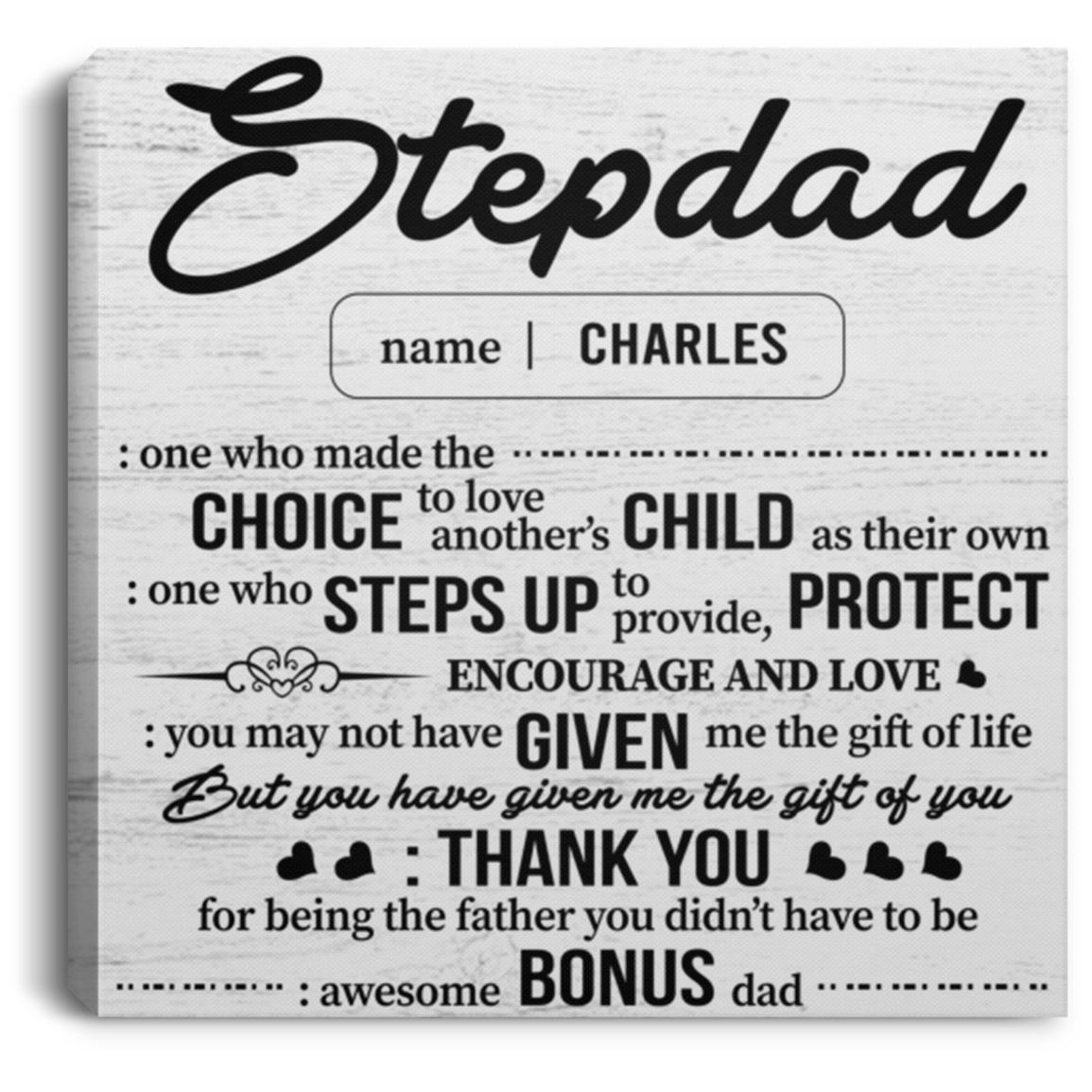 Personalized Photo Thank You, White, 0.75'' Framed Canvas