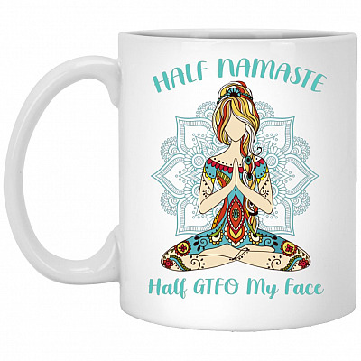 Namaste Mug, White, 11 oz. White Mug