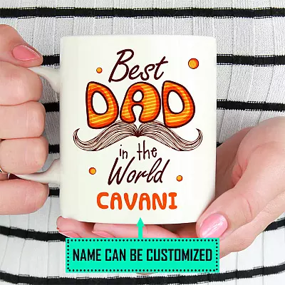 Personalized Best Dad In The World Coffee Mug - Beer Stein - Water Bottle - Color Changing Mug