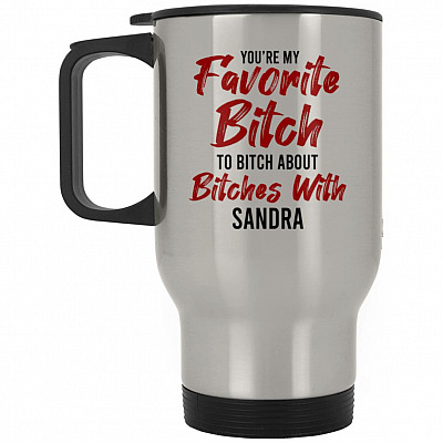 14 oz. Silver Travel Mug