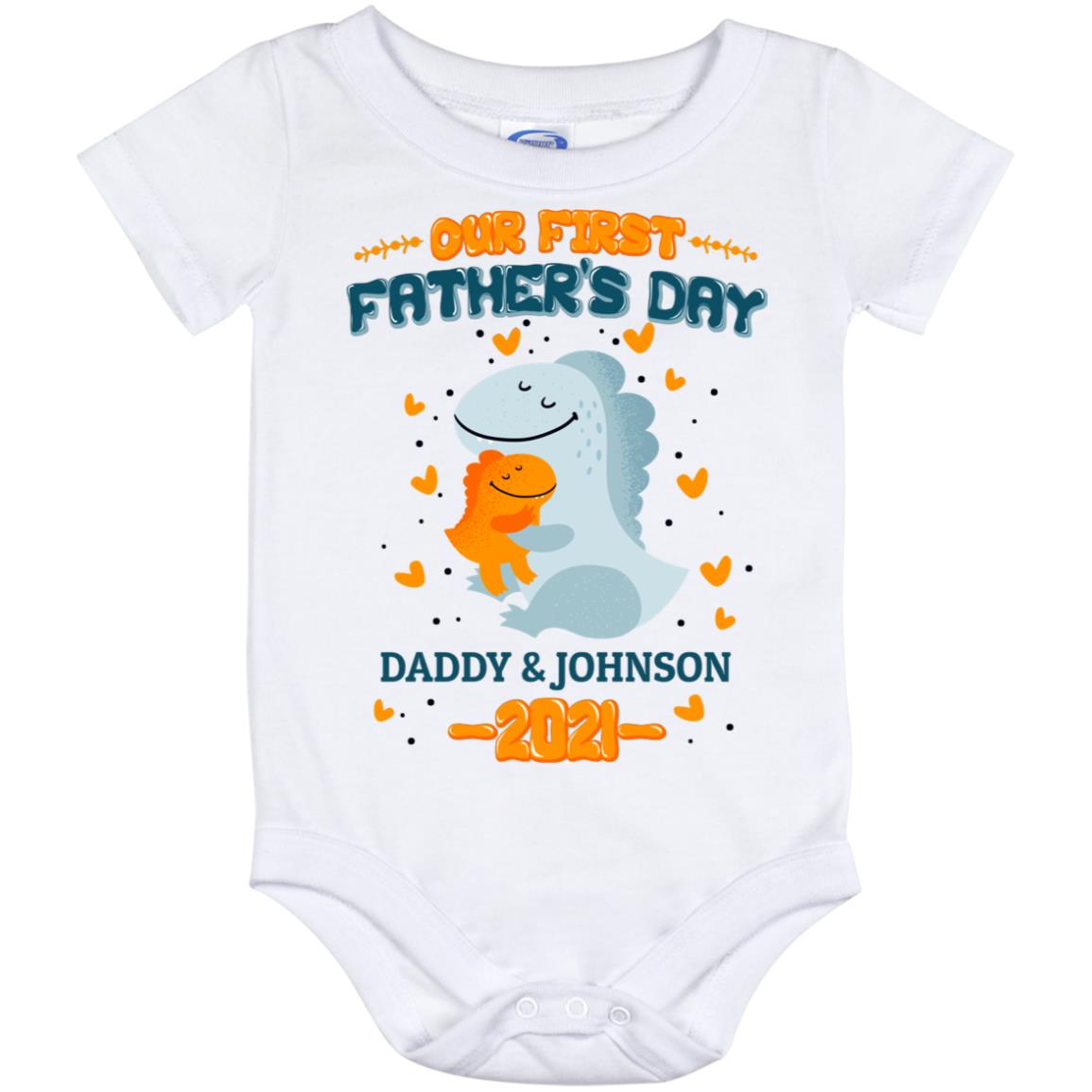 Personalized Photo Our First baby, White, Baby Onesie - 12 Month