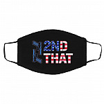 Gun I 2nd That American Flag, Black, Cloth Face Cover – Medium/Large