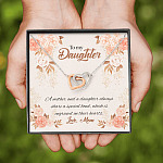 Mom to My Daughter a Mother and A Daughter Always Share a Special Bond Interlocking Hearts Pendant Necklace