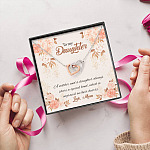 Mom to My Daughter a Mother and A Daughter Always Share a Special Bond Interlocking Hearts Pendant Necklace