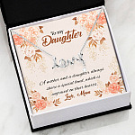 Mom to My Daughter a Mother and A Daughter Always Share a Special Bond Scripted Love Pendant Necklace