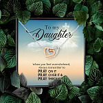 to My Daughter When You Feel Overwhelmed Pray on It Pray Over It Interlocking Heart Pendant Necklace