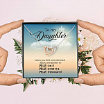 to My Daughter When You Feel Overwhelmed Pray on It Pray Over It Interlocking Heart Pendant Necklace