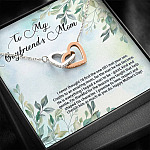 To My Boyfriend's Mom I Never Thought I'd Find the One Till I Met Your Son Interlocking Hearts Pendant Necklace