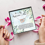 To My Boyfriend's Mom I Never Thought I'd Find the One Till I Met Your Son Interlocking Hearts Pendant Necklace