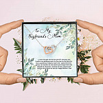 To My Boyfriend's Mom I Never Thought I'd Find the One Till I Met Your Son Interlocking Hearts Pendant Necklace