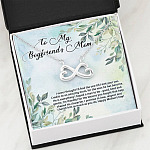 To My Boyfriend's Mom I Never Thought I'd Find the One Till I Met Your Son Infinity Hearts Pendant Necklace