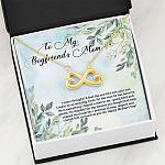 To My Boyfriend's Mom I Never Thought I'd Find the One Till I Met Your Son Infinity Hearts Pendant Necklace