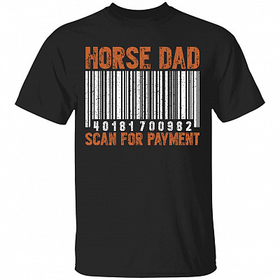 Horse Dad Shirt, Black, Unisex T-Shirt