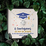 Graduation Gift Necklace Be Strong and Courageous Do Not Be Afraid Love Knot Pendant Necklace