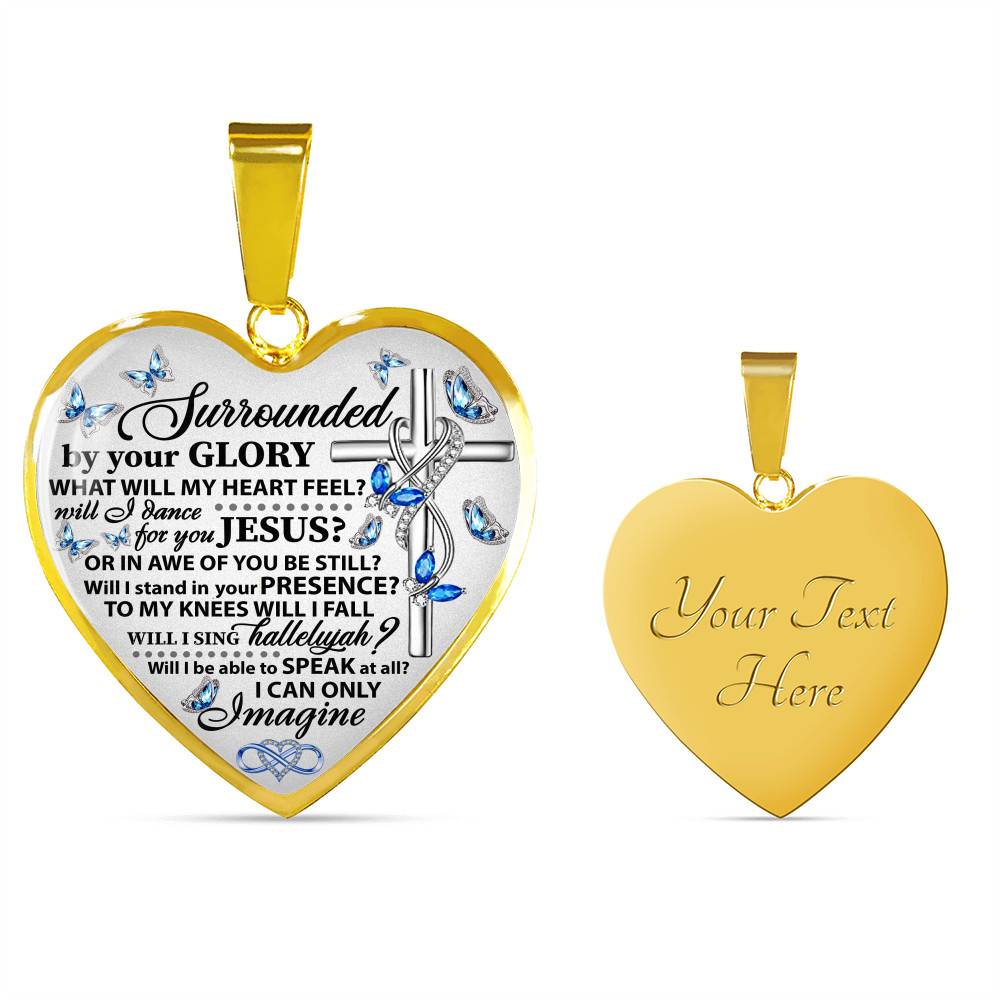 Surrounded By Your Glory What Will My Heart Feel Will I Dance For You Jesus Butterfly Heart Pendant Necklace - Bangle Surrounded By Your Glory What Will My Heart Feel Will I Dance For You Jesus Butterfly Heart Pendant Necklace - Bangle
