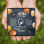 And Now The Limit Is The Sky Wherever Your Journey In Life May Take You Graduation Forever Love Heart Pendant Necklace