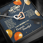 And Now The Limit Is The Sky Wherever Your Journey In Life May Take You Graduation Interlocking Hearts Pendant Necklace
