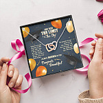 And Now The Limit Is The Sky Wherever Your Journey In Life May Take You Graduation Interlocking Hearts Pendant Necklace