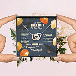 And Now The Limit Is The Sky Wherever Your Journey In Life May Take You Graduation Interlocking Hearts Pendant Necklace