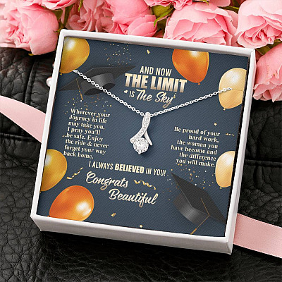 And Now The Limit Is The Sky Wherever Your Journey In Life May Take You Graduation Alluring Beauty Necklace