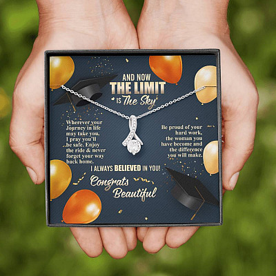 And Now The Limit Is The Sky Wherever Your Journey In Life May Take You Graduation Alluring Beauty Necklace