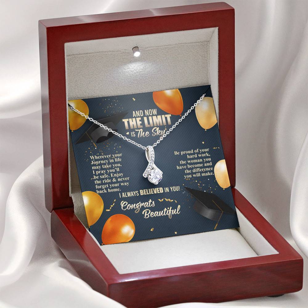And Now The Limit Is The Sky Wherever Your Journey In Life May Take You Graduation Alluring Beauty Necklace