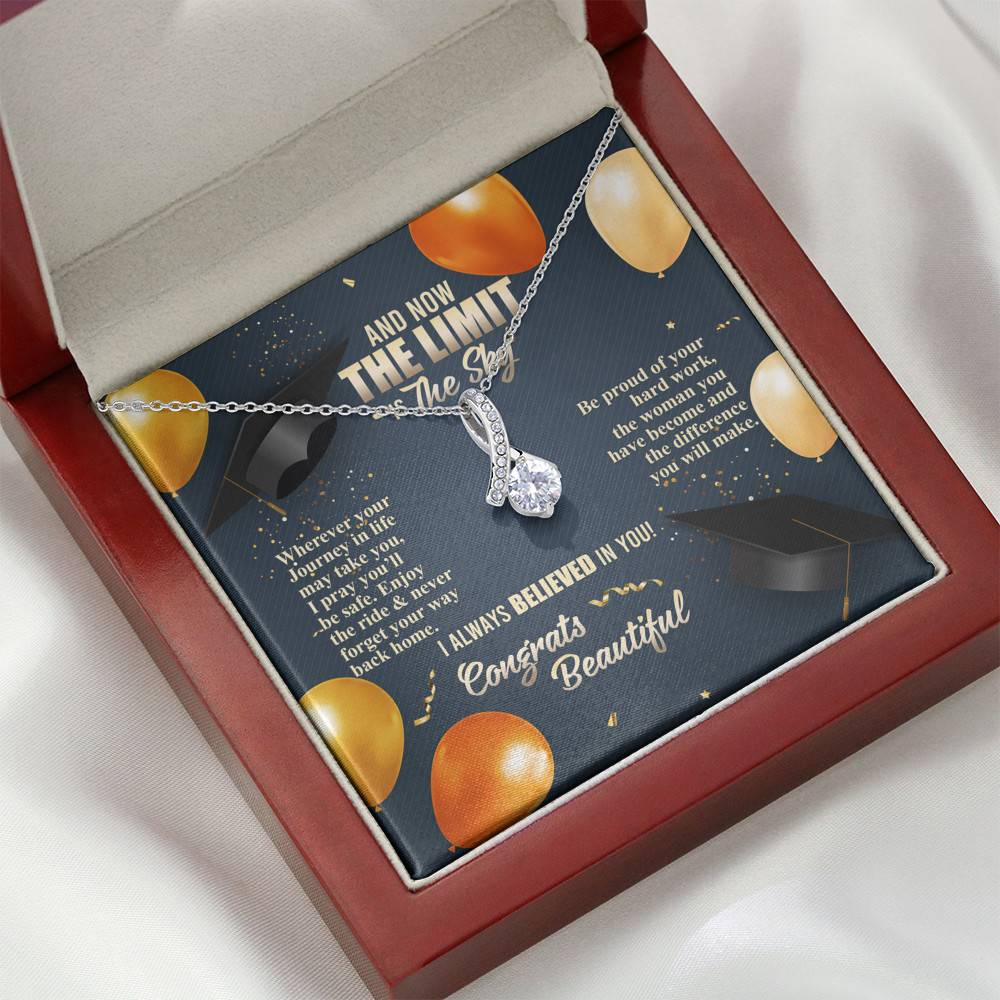 And Now The Limit Is The Sky Wherever Your Journey In Life May Take You Graduation Alluring Beauty Necklace