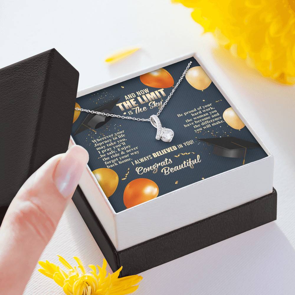 And Now The Limit Is The Sky Wherever Your Journey In Life May Take You Graduation Alluring Beauty Necklace