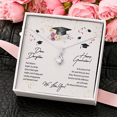 Dear Daughter Happy Graduation We Love You Alluring Beauty Pendant Necklace - Graduation Day Gift For Her