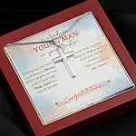 To A Handsome Young Man On Your Baptism Thinking Of You With Love Artisan Crafted Cross Necklace