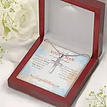 To A Handsome Young Man On Your Baptism Thinking Of You With Love Artisan Crafted Cross Necklace