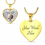Personalized Custom Photo Daddy's Girl I Used To Be His Angel Now He's Mine Dad Memorial Heart Necklace - Bangle