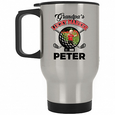 14 oz. Silver Travel Mug