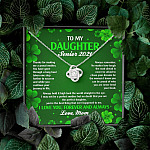 To My Daughter Senior 2021 Love Knot Pendant Necklaces - Graduation Day Gift For Her