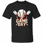 Game Day Baseball T-Shirt, Black, Unisex T-Shirt