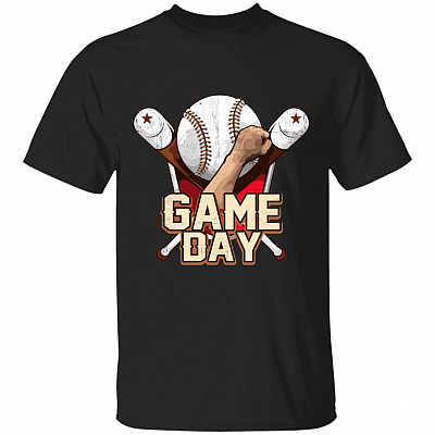 Game Day Baseball T-Shirt, Black, Unisex T-Shirt