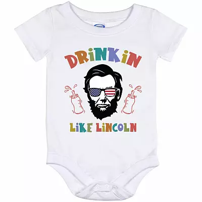drinking onesie, White, Baby Onesie - 12 Month