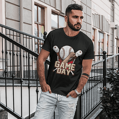 Alternative view of Game Day Baseball T-Shirt