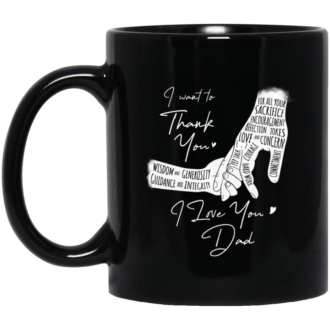 Thank You Mug, Black, 11 oz. Black Mug