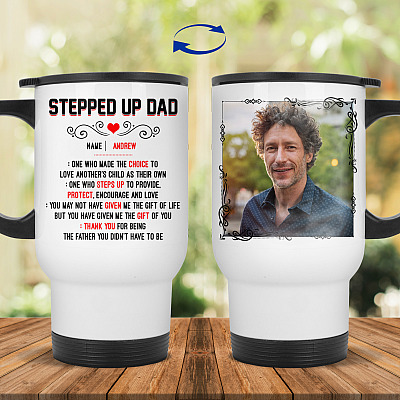 14 oz. White Travel Mug