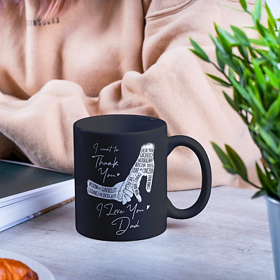 Alternative view of I Want To Thank You For All Your Sacrifice Dad Ceramic Coffee Mug