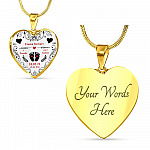 Personalized Baby Stats Heart Pendant Necklace - Bangle - Birth Announcement Gift