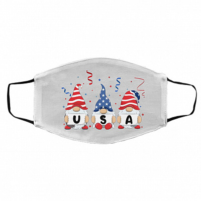 Ghomes Mask, White, Cloth Face Cover – Medium/Large