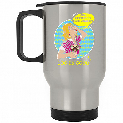 14 oz. Silver Travel Mug