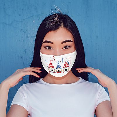 Alternative view of Gnomes USA Washable Reusable Custom Printed Cloth Face Mask Cover