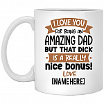 Personalized I Love You, White, 11 oz. White Mug