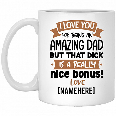 Personalized I Love You, White, 11 oz. White Mug