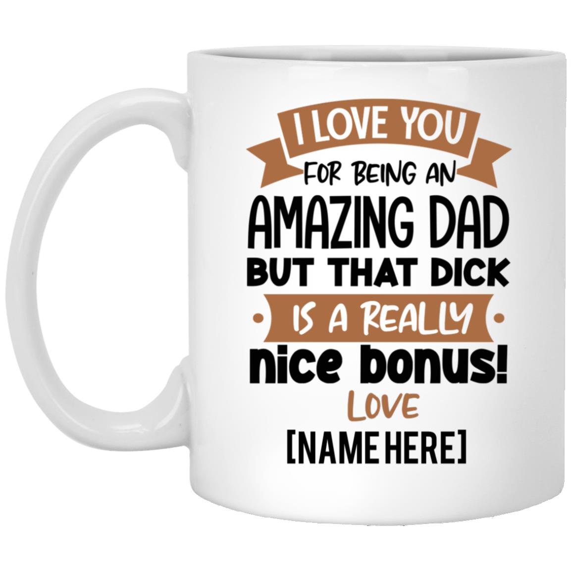 Personalized I Love You, White, 11 oz. White Mug